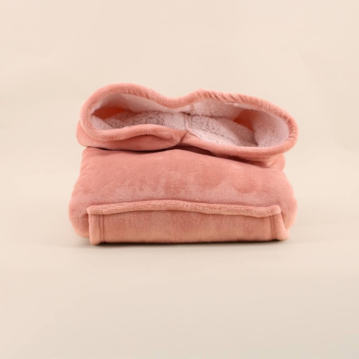 Sweat plaid ultra doux en polyester gris avec poche | Hashtag Déco