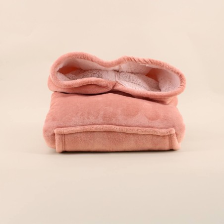 Sweat plaid ultra doux en polyester gris avec poche | Hashtag Déco