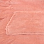 Sweat plaid ultra doux en polyester gris avec poche | Hashtag Déco