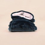 Sweat plaid ultra doux en polyester gris avec poche | Hashtag Déco