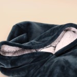 Sweat plaid ultra doux en polyester gris avec poche | Hashtag Déco