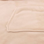 Sweat plaid ultra doux en polyester gris avec poche | Hashtag Déco