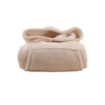 Sweat plaid ultra doux en polyester gris avec poche | Hashtag Déco