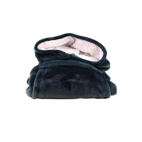 Sweat plaid ultra doux en polyester gris avec poche | Hashtag Déco