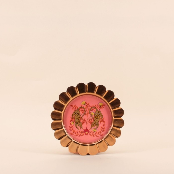 Plateau métal laqué Asian Fauna Ø22cm | Hashtag Déco