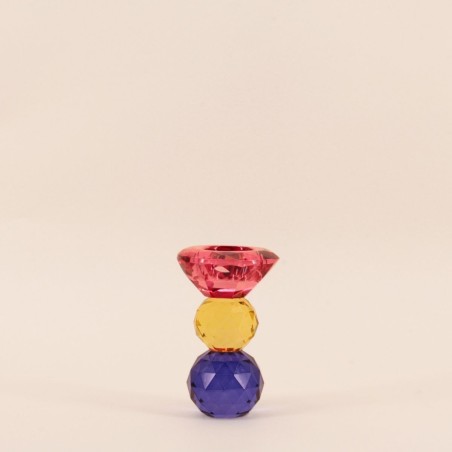 Bougeoir cristal 3 couleurs élégant et chic | Hashtag Déco