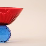 Coupe bicolore en cristal à facettes élégante | Hashtag Déco