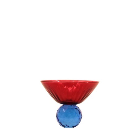 Coupe bicolore en cristal à facettes élégante | Hashtag Déco