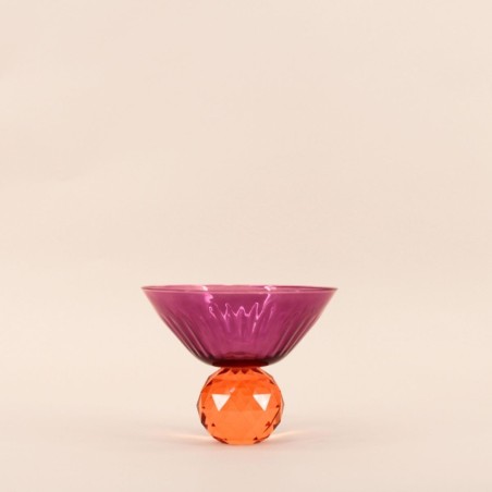 Coupe bicolore en cristal à facettes élégante | Hashtag Déco