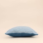 Coussin extérieur motifs organiques bleu coton | Hashtag Déco