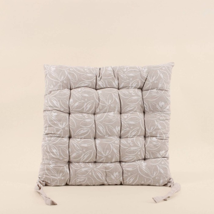 Galette de chaise coton motifs fleuris | Hashtag Déco