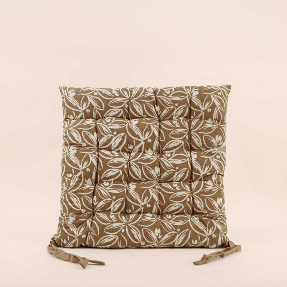 Galette de chaise coton motifs fleuris | Hashtag Déco