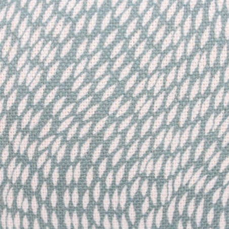 Coussin extérieur motifs organiques bleu coton | Hashtag Déco