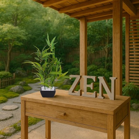 Lettre déco zen en bois naturel 49cm | Hashtag Déco