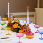 Boîte en verre coloré strié 14x15cm | Hashtag Déco