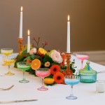 Set de 6 coupes en verre coloré pour vos réceptions | Hashtag Déco