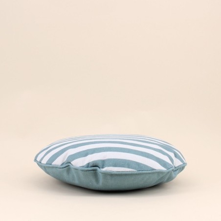 Coussin extérieur rond rayé 40cm en tissu | Hashtag Déco