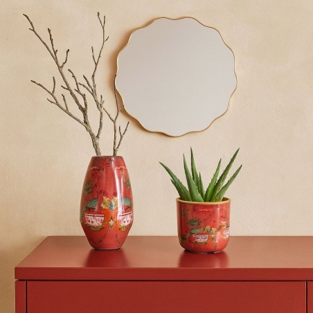 Cache pot métal rose Asian Fauna | Hashtag Déco