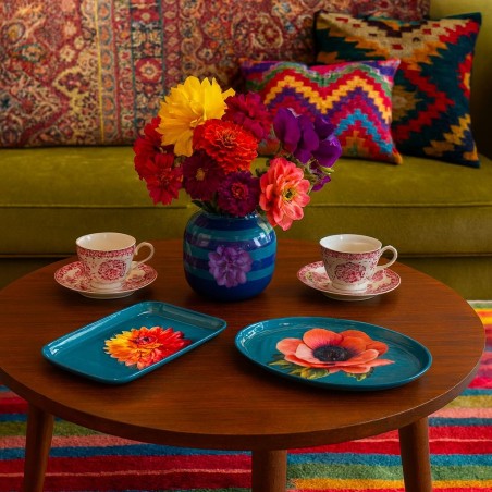 Vase en métal laqué bleu/violet 11cm | Hashtag Déco