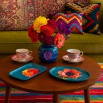 Vase en métal laqué bleu/violet 11cm | Hashtag Déco