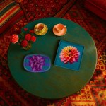 Plateau métal laqué turquoise 20x20cm | Hashtag Déco