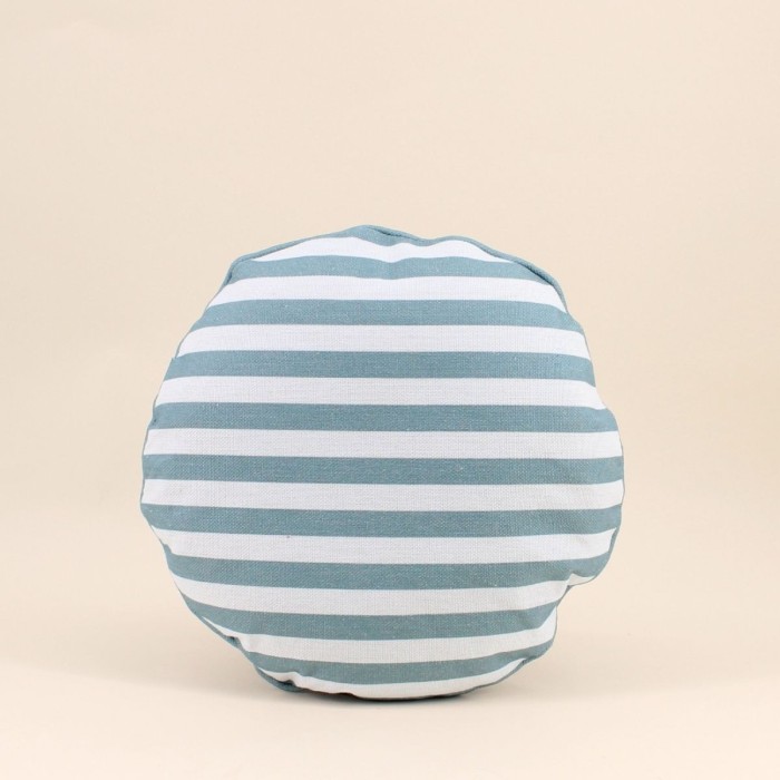 Coussin extérieur rond rayé 40cm en tissu | Hashtag Déco
