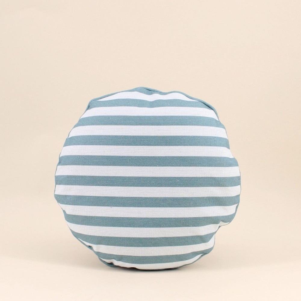 Coussin extérieur rond rayé 40cm en tissu | Hashtag Déco