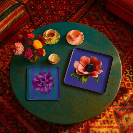 Plateau en métal violet 25x25 cm | Hashtag Déco