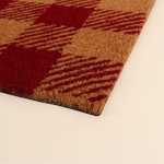 Paillasson coco rouge écossais 40x60 cm | Hashtag Déco