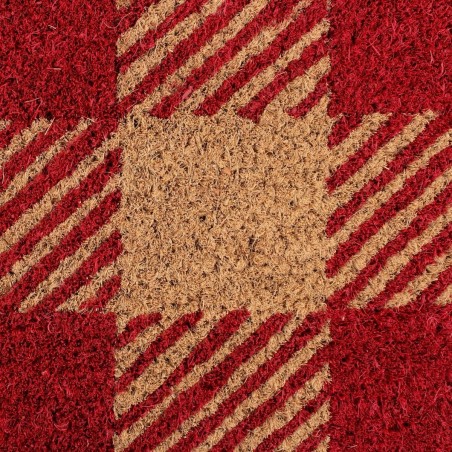 Paillasson coco rouge écossais 40x60 cm | Hashtag Déco
