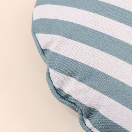 Coussin extérieur rond rayé 40cm en tissu | Hashtag Déco
