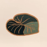 Paillasson coco feuille vert/marron 40x60cm | Hashtag Déco