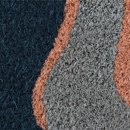 Paillasson coco feuille vert/marron 40x60cm | Hashtag Déco