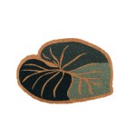 Paillasson coco feuille vert/marron 40x60cm | Hashtag Déco