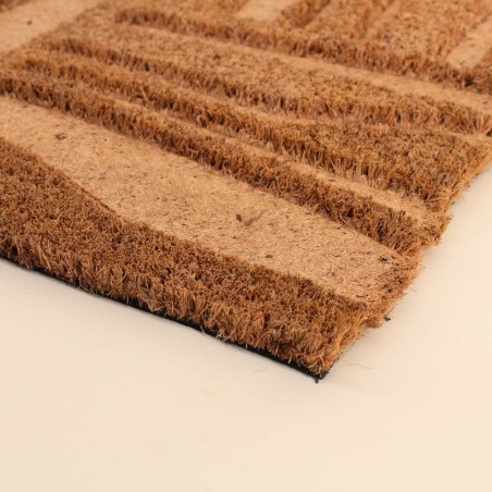 Paillasson coco marron motifs primitifs 40x60cm | Hashtag Déco