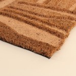 Paillasson coco marron motifs primitifs 40x60cm | Hashtag Déco