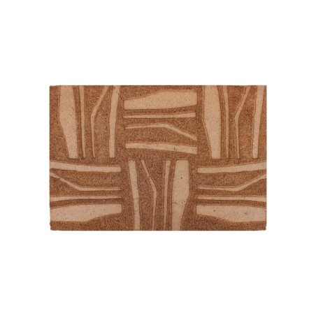 Paillasson coco marron motifs primitifs 40x60cm | Hashtag Déco