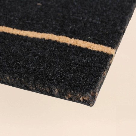 Paillasson coco noir beige "Hello" 25x75 cm | Hashtag Déco