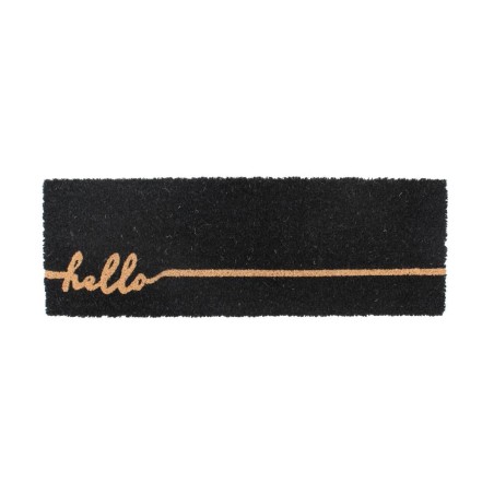 Paillasson coco noir beige "Hello" 25x75 cm | Hashtag Déco