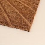 Paillasson coco motif soleil marron 25x75cm | Hashtag Déco