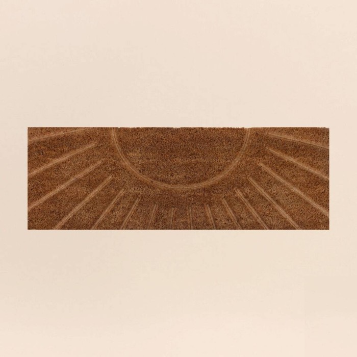 Paillasson coco motif soleil marron 25x75cm | Hashtag Déco