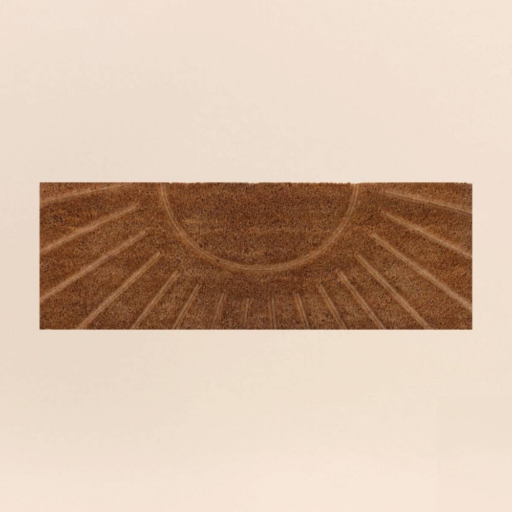 Paillasson coco motif soleil marron 25x75cm | Hashtag Déco