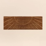 Paillasson coco motif soleil marron 25x75cm | Hashtag Déco