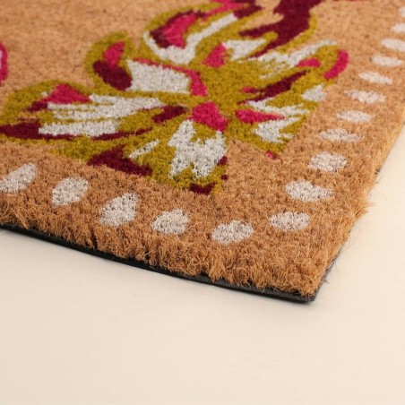 Paillasson coco rose floral 50x80 cm | Hashtag Déco