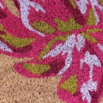 Paillasson coco rose floral 50x80 cm | Hashtag Déco