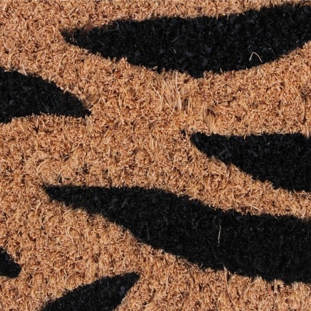 Paillasson coco marron motifs feuillages | Hashtag Déco