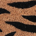 Paillasson coco marron motifs feuillages | Hashtag Déco