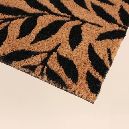 Paillasson coco marron motifs feuillages | Hashtag Déco