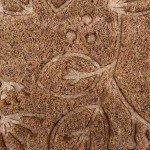 Paillasson coco marron floral demi-lune 40x60cm | Hashtag Déco