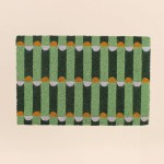 Paillasson coco vert géométrique 40x60cm | Hashtag Déco